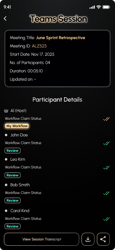 PathRank Teams session showing every member's workflow claim status for the host