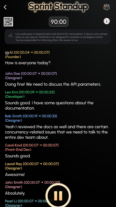 Live On-Device Transcription